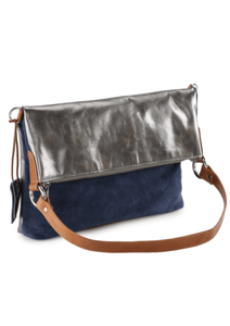 METALLIC LEATHER 4 WAY BACKPACK MESSENGER CLUTCH BAG l Variety of colours