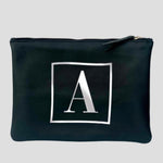 Load image into Gallery viewer, MEN&#39;S PERSONALISED BLACK LEATHER WASHBAG
