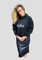 Load image into Gallery viewer, WOMEN&#39;S CROPPED FLEECE HOODIE
