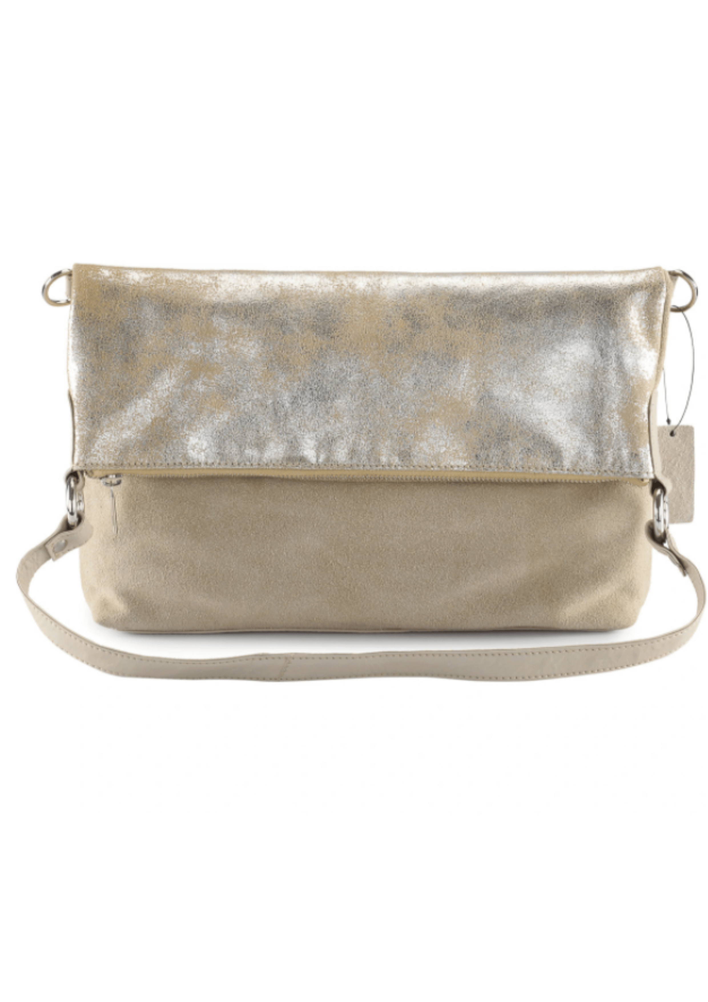 METALLIC LEATHER 4 WAY BACKPACK MESSENGER CLUTCH BAG l Variety of colours