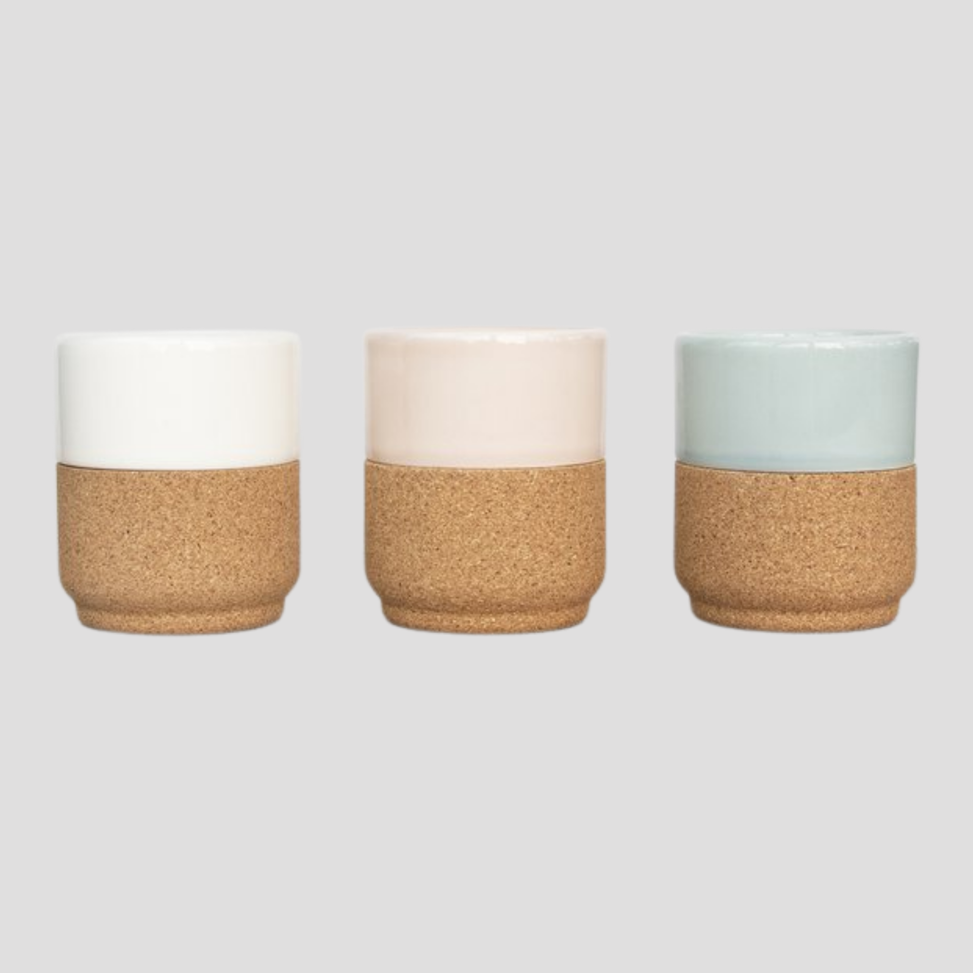 CORK + POTTERY MUGS