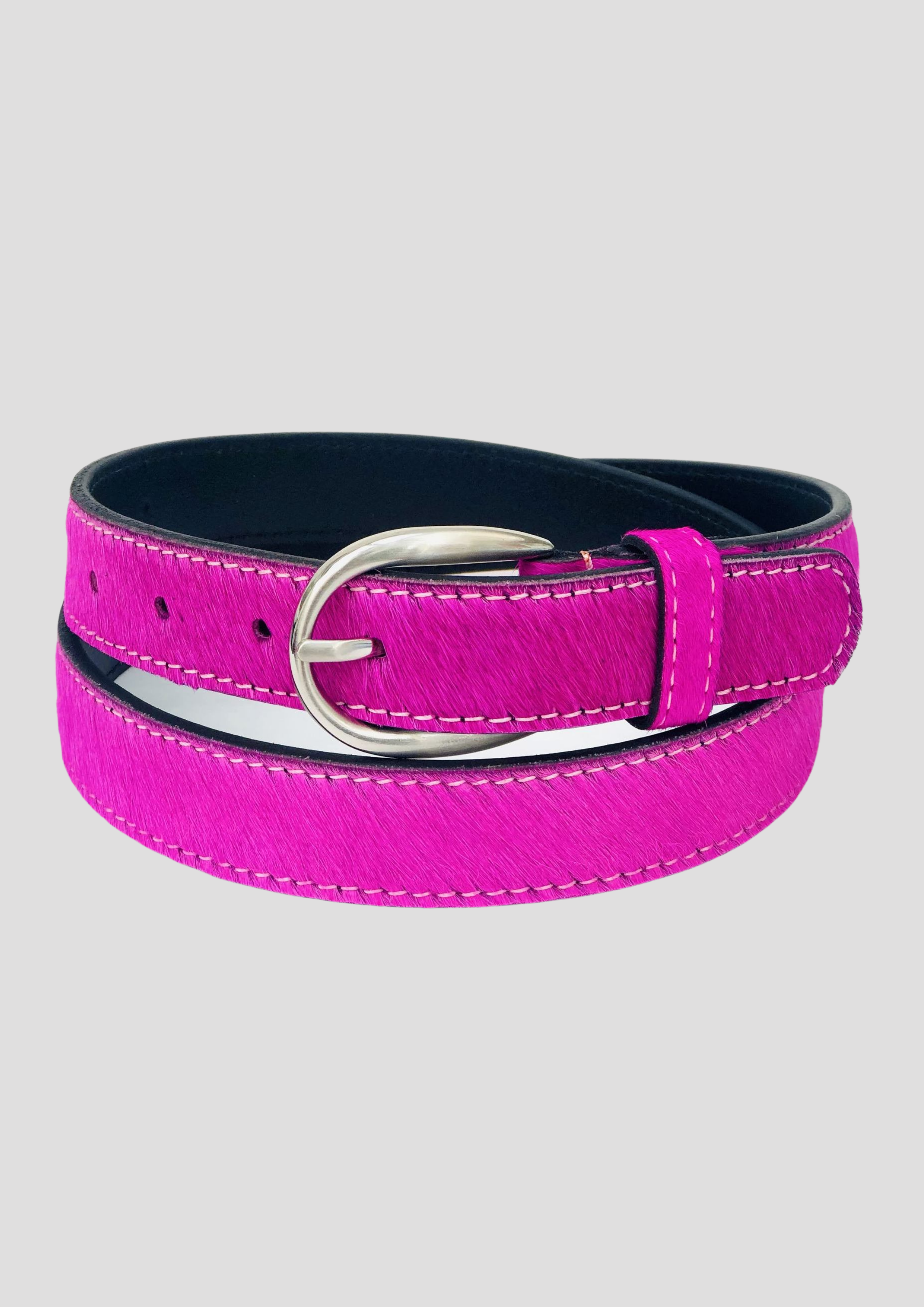 WOMENS HAIR-ON-HIDE LEATHER BELT - COLOUR l Variety of colours