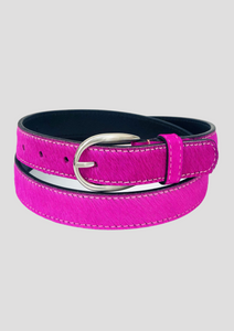 WOMENS HAIR-ON-HIDE LEATHER BELT - COLOUR l Variety of colours