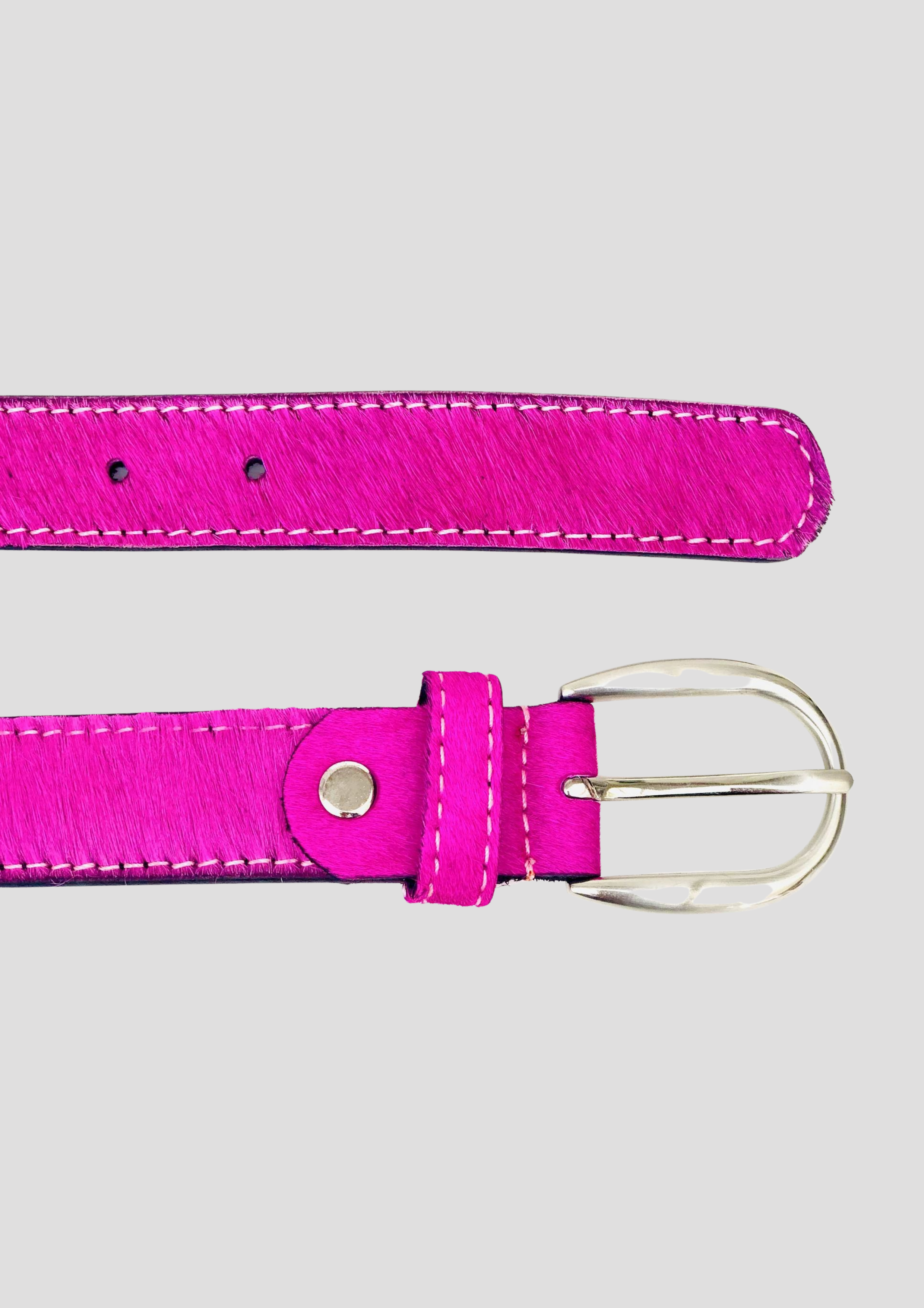 WOMENS HAIR-ON-HIDE LEATHER BELT - COLOUR l Variety of colours