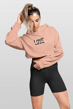 Load image into Gallery viewer, Women&#39;s cropped fleece hoodie
