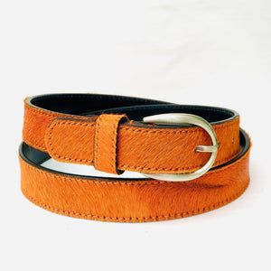 WOMENS HAIR-ON-HIDE LEATHER BELT - COLOUR l Variety of colours