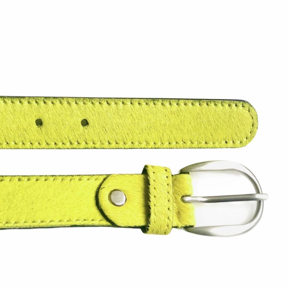 WOMENS HAIR-ON-HIDE LEATHER BELT - COLOUR l Variety of colours