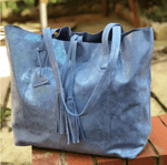 Load image into Gallery viewer, METALLIC MAGPIE GENUINE LEATHER ALICE TOTE BAG l Variety of colours
