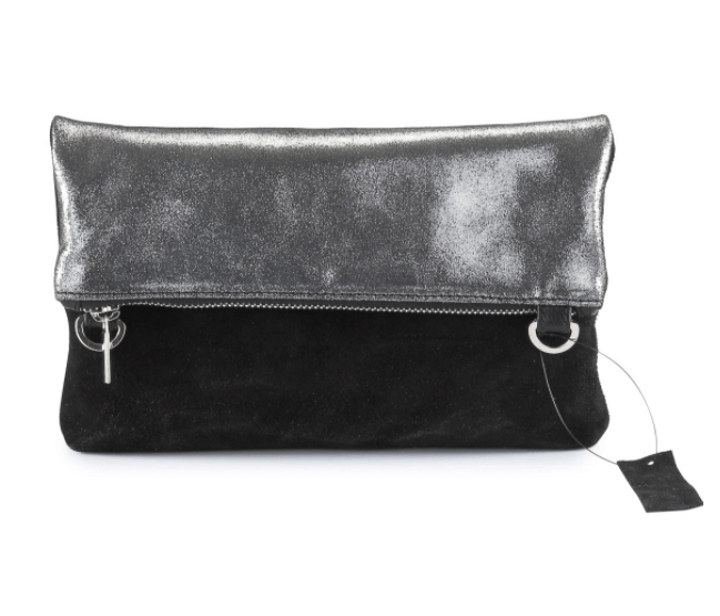 METALLIC RIMOR ANNA 2 WAY LEATHER MESSENGER CLUTCH BAG l Variety of colours