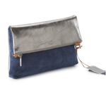 Load image into Gallery viewer, METALLIC RIMOR ANNA 2 WAY LEATHER MESSENGER CLUTCH BAG l Variety of colours
