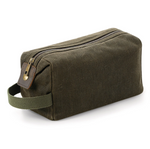 Load image into Gallery viewer, PERSONALISED WAXED CANVAS WASH | DOPP | TOILETRY BAG l Variety of Colours
