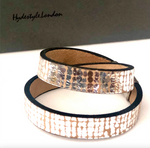 Load image into Gallery viewer, METALLIC LEATHER WRAP BRACELETS l Variety of colours
