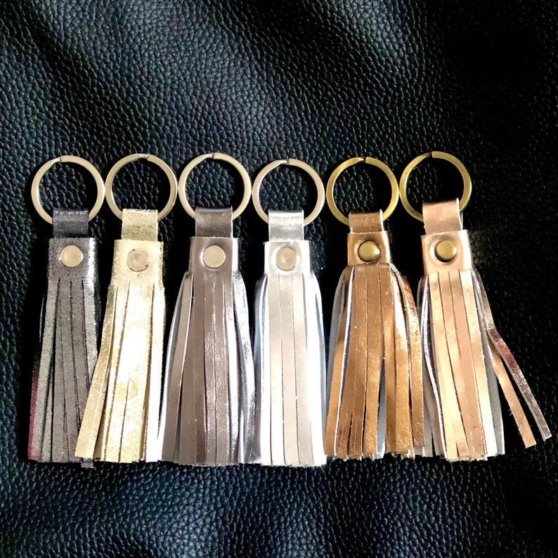 METALLIC RIMOR TASSEL KEY RING | Variety of colours