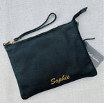 Load image into Gallery viewer, MEGAN PEBBLED LEATHER WRISTLET CLUTCH BAG | Variety of colours
