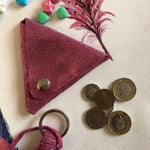 Load image into Gallery viewer, METALLIC MAGPIE TRIANGLE EARPOD/COIN POUCH | Variety of colours
