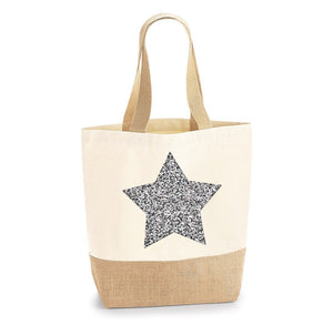 PERSONALISED JUTE BASE CANVAS SHOPPER