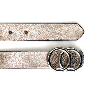 METALLIC PRINT WOMENS LEATHER BELT WITH DETACHABLE BUCKLE | Variety of colours