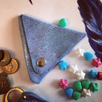 Load image into Gallery viewer, METALLIC MAGPIE TRIANGLE EARPOD/COIN POUCH | Variety of colours
