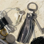 Load image into Gallery viewer, METALLIC RIMOR TASSEL KEY RING | Variety of colours
