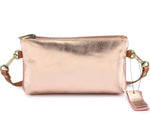 Load image into Gallery viewer, METALLIC RIMOR APPLE CLUTCH BAG | Variety of colours
