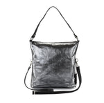 Load image into Gallery viewer, METALLIC LEATHER 4 WAY BACKPACK MESSENGER CLUTCH BAG l Variety of colours
