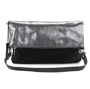 METALLIC LEATHER 4 WAY BACKPACK MESSENGER CLUTCH BAG l Variety of colours